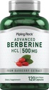Piping Rock Berberine HCL Supplement ... 500mg... 120 kapselia...