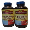 Nature Made Triple Omega 3 6 9 - Kala, Pellava, Saflori & Oliiviöljy - 2 pulloa, 180 Softgels Kukin