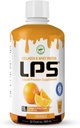 LPS Liquid Collagen & Whey Protein Sugar-free, Dye-free, non-GMO Drink - Hydrolysed Collagen & Whey Peptides edistää terve iho & hiukset miehille & naisille, Orange, 32 fl oz
