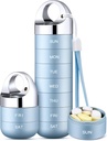 Zannaki Metal Travel Pill Organizer, Kannettava vedenpitävä Viikon pilleri Laatikko, suuri alumiiniseos pilleri Case Container, BPA Ilmainen 7 päivää Päivittäinen lääketiede Organizer haltija vitamiini, kalaöljy, täydentää