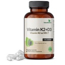 Futurebiootit K2-vitamiini (MK7) D3-lisä - ei-muuntogeeninen Formula - 5000 IU D3-vitamiini & 90 mikrog K2-vitamiini MK-7, 250 kasvissyöjän kapselit
