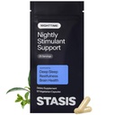 Stasis Nighttime - Rauhallinen ja unikapselit pari Stimulant - Skullcap, Magnolia Bark, Magnesium uni, ja Astaksantiini lisäravinteet rentoutumista ja mielialan tukea - 25 Tarjoilut