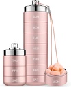 Mossime Metal Travel Pill Organizer, Kannettava 7 päivän vitamiini pinottava, vedenpitävä 1 Kerta päivässä pilleri laatikko, suuri pilleri astia, Päivittäinen lääketiede Organizer vitamiini, kalaöljy, täydentää