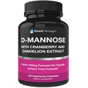 D Mannose Kapselit 600 mg D-Mannose Powder per Cap - lisätyn karpalo- ja voikukkauute Aid virtsarakon, virtsateiden ja UTI tuki - 120 kasviksia Caps