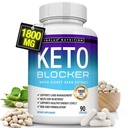 Toplux Keto Blocker pillereitä valkoinen munuais Bean Extract - 1800 mg luonnollinen Ketoosi, tuki Keto ruokavalio, miesten naisten, 90 kapselia, täydentää