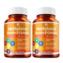 1 Body B-vitamiini Complex Twin Pack 5 MTHF Folaatti B1, B2, B5, B6, Metyyli B12, Niasiini, Biotiini 60 kapselia