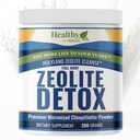 HolyLand Zeolite Cleanse - Zeolite Detox Powder (7.05oz 200 Gram) - Clinoptilolite Natural Aktivoitu - Micronized 0-25 - Full Body Detox naisille, miehet - Tukee energiaa, keskittyä, immuniteetti, Gut Health