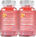 1200 mg kalsium Gummies D3,K2,Zinc - Plant Complex Kalsium Magnesium Supplement Glycinate,Potassium, Vitamin C & Whole Natural Food for Bone & Immuno Support - 120 purukumi sokeritonta