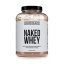 NAKED Whey Protein Supplement Powder, Chocolate, GMO-vapaa, soijaton, gluteeniton apu lihasten kasvua ja hyödyntämistä 60 tarjoilua, 5 Ib