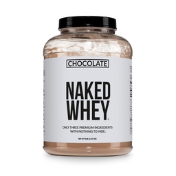 NAKED Whey Protein Supplement Powder, Chocolate, GMO-vapaa, soijaton, gluteeniton apu lihasten kasvua ja hyödyntämistä 60 tarjoilua, 5 Ib
