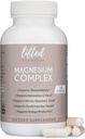 Magnesium Complex - Nostetut Naturals Magnesium Supplement w/ Bisglysinaatti, Malaatti, Taurate - 120 kapselia - Bio käytettävissä Magnesium Formula Mood, Sleep, Energy Support *