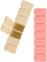 2Pack Viikoittain pilleri Järjestäjä,7 Päivää pilleri Asiat Matka päivittäin pilleri Laatikko Lääkkeet Järjestäjä pilleri Laatikko 7 Päivä pilleri Organizer Viikoittain kalaöljy, Kalsiumtabletit täydentää (Pink+Beige)