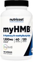Nutricost myHMB-kapselit 1500MG Kalsium HMB per Serving, 120 kapselia, 40 tarjoilua - Performance Line, kalsium B-hydroksi-B-metyylibutyraatti Monohydraatti
