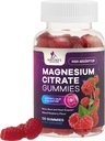 Magnesium sitraatti Gummies täydennysosa - korkea imeytyminen, vegaaninen magnesium namia täydentää aikuisille & lapsille, Magnesio Citrate Gummy täydentää lihas-, hermo-, luu- ja sydäntuki - 120 Gummies