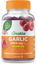Elinkelpoinen valkosipuli Gummies - 2000 mg - Great Makeutus Natural Maku Gummy Vitamiini Supplement - Gluteeniton, kasvissyöjä, GMO Free Chewable - aikuisille 90 Gummies