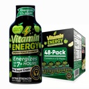 Vitamiini Energy Treout+ Extra Strength Energy Shot Sour Apple 48 Pack, 260 mg Natural Comfeine, Pre-Workout, B-vitamins, Minerals, Endurance & Performance, Zero Sugar, Gluteeniton, Vegan, 1,93 fl oz