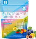 Elektrolyyttejä Powder Packets - Sokeriton, luontaisesti makuinen, 10 Elektrolyytti & Vitamiinit Elektrolyytti Drink Mix - Variety Pack 6 Makuja, Keto Friendly, Vegaani, Ei- GMO, 18 Packets