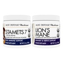 Host Defense Bundle Stamets 7 Sienijauhe, 3,5 oz & leijona Mane Powder, 3,5 oz - Tuki Immuuniterveys 7 Lajien Blend - Tuki aivojen terveys, muisti ja keskittyä *