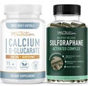 Sulforaphane Complex, jossa on kalsium-D-glukaraatti -hormone Balancing Bundle with Advanced Microbeadlet Hormone Balance Supplement (60 Servings) ja vegaaninen gluteeniton non-GMO CDG-lisä (90 Servings)