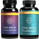 Primal Harvest Mind Fuel & Omega 3 täydentää naisten ja miesten kalaöljy kapselit ja mielen polttoaine aivojen Booster pillereitä Bundle
