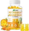 Kalium Magnesium Gummies, uusi Formula Calm Magnesium Glycinate Gummies, pureskeltava Gummy täydentää jalkakramppeja ja lihaksia, ananas maku 90