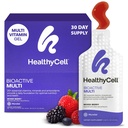 Healthycell Bioactive Daily Liquid Multivitamiini miehille ja naisille 20+ Essential Vitamiineja, Minerals & antioksidantteja aivoille, sydämelle, immuniteetille, energialle, iholle ja hiuksille - 30 Gel Packs