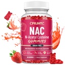 CFILIHTC NAC Gummies 600mg, N Acetyl Cysteine Supplement Glutatione, Resveratrol, Magnesium, CoQ10, NAC Pureskeltava antioksidanttien ja immunosupport, mansikka maku 60 Gummies