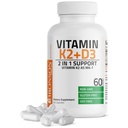 Bronson-vitamiini K2 D3 (MK7) täydentää ei-GMO Formula D3 5000IU (125 mikrog) & 90 mikrog K2 MK-7, helppo niellä D & K Complex, 60 kapselia