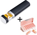 AM PM Pill Organizer 2 Kertaa päivässä, 7 päivää pillerilaatikko Viikoittain pilleri Organizer Matkustaa erillinen kontti, Kannettava päivittäinen lääkesuunnittelija Jakaja Asia vitamiini, kala öljyt, lisäravinteet