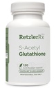 RetzlerRx S-asetyyliglutationi Supplement 100 mg per kapseli, valmistettu USA: ssa - 120 happo- resistant kapselia - antioksidanttien tuki - ei- GMO: n, soijan ja gluteeniton / Bergaflow®, farmaseuttinen luokka