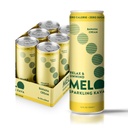 Melo Sparkling Kava Drink, Banana Cream, Sokeriton Ei alkoholiton Drinks with Zero Calories, Gluteeniton, Vegan, 100% Natural Mocktail 100 mg Kava Root per Drink, 6 Pack, 12 oz Cans