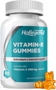 E-vitamiini Gummies 268 mg 400 IU, luonnollinen E-vitamiini purutabletti aikuisille, naisille ja miehille, iholle ja immuunille, antioksidantti, appelsiinin maku 60