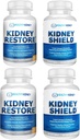 Munuaiset Palauta & Munuaiset Suojaus 4-Pack Bundle pillereitä - Natural Munuaisten tuki täydentää munuaispuhdistus Detox & Korjaus - Kattava munuaisten ja munuaisten terveys täydentää tukea Munuaisten toiminta