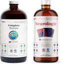 LIQUIDHEALTH Complete Multivitamiini & Neurologinen Nootropic Liquid Vitamiini Bundle aikuisille - Boost Immuunituki, Parantaa muistia, Focus & Keskittyminen - Vegan, ei-GMO, valmistettu Yhdysvalloissa