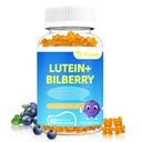 20mg Lutein & Zeaksantiini Gummies with Bilberry, Astaksantiini, Omega 3, C-vitamiini, E - sokeriton Silmien terveys täydentää aikuisille ja lapsille - kuiva silmän raikastuminen, vision selkeys, kyyneltuki