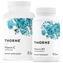 THORNE - Wellness Bundle - C-vitamiini & B12 - tukee sydän, hermo, immuuni, ja kudosten terveys - 60-90 Tarjoilut