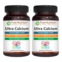Pure Nutrition Ultra Calcium 1000 mg, jossa VIT D3 + K2 . 180 Tabs (90. x 2).