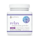 Youtheory Relax Magnesium Powder - Vegan Stressi Relief Supplement L- Theanine & GABA* - Tukee rentoutumista* - Maitotuotteet, soija ja gluteeniton - Berry, 4.4 oz
