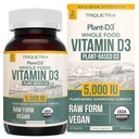 Orgaaninen D3-vitamiini 5 000 IU - 100% Koko ruoka- ja kasvipohjainen kolekalsiferolilomake, 100% vegaaninen D-vitamiini - Enhanced with Prebiotic & Superfood Complex ... Organic, Vegan, GMO & Gluteenittomat (60 kapselia)