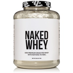 NAKED WHEY 5LB 100% Grass Fed makuamaton Heraproteiinijauhe - Vain 1 Ainesosa, Denaturoimaton - Ei GMO, soija tai gluteeni - Ei säilöntäaineita - edistää lihasten kasvua ja hyödyntämistä - 76 Tarjoukset