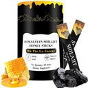 Shilajit Honey Sticks, Himalajan Shilajit Honey Sticks, Pure Himalajan Resin, Honey & Saffron, 30 High Absorption Sticks for Energy, Strength & Cognitive Support