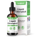 LIQUIDHEALTH Liquid klorofylli drops - sisäinen deodorizer, maksan detox, immuuni tuki, edistää kollageeni hiukset ja iho, lopettaa huono hengitys, vähentää ruokahalua - valmistettu Yhdysvalloissa, Vegan, ei-GMO (2 oz)