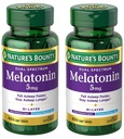 Nature's Bounty Melatoniini 5mg Dual Spectrum, 100% Drug Free Sleep Supplement, Quick Release ja laajennettu julkaisu, edistää rentoutumista ja uniterveys, 60 Bi-Layer tabletit (paketti 2)