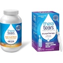 TheraTears 1200 mg Omega 3 täydennysosa silmän ravitsemukseen, orgaaninen pellavansiemen Triglyseride Fish Oil & Dry Eye Therapy Voitelu silmätipat kuiviin silmiin, säilöntäaineeton silmätippa