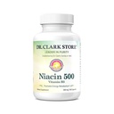 Clark Niacin 500 (Vitamin B3) -lisä, 500 mg, 100 liivatekapselia