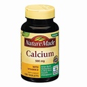 Nature Made Calcium, 500 mg, D-vitamiinia, Tabletit, 130