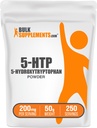 BulkSupplements.com 5-HTP Powder - 5-Hydroksitryptofaani, 5 HTP täydennysosa - 5-HTP 200mg, Mood Support Supplement - Gluteeniton, 200mg per tarjoilu, 50g (1.8 oz) (Pakkaus 1)