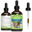 Lemmikkieläinten hyvinvointi Young at Heart for Dogs - Heart Health, Circulatory & Cardiovascular System, Hawthorn, Motherwort, Schisandra - Eläinlääkäri-Formulated Herbal Supplement 4 fl oz (118 ml)