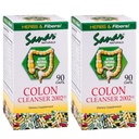 Sanar Naturals Colon Cleanser, 90 kapselia (2 pakkaus) - Ravintokuitu, yrtti ja probiootit Blend, digestiivinen tuki, Colon Cleanse Supplement naisten ja miesten