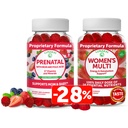 Lunakai Prenatanal vitamiini ja naisten monivitamiini Gummies Bundle - Raskaus Multivitamiini Gummy Iron & Folic Acid - 100% päivittäinen arvo 16 Essential Vitamiineja ja Minerals - 30 päivän tarjonta